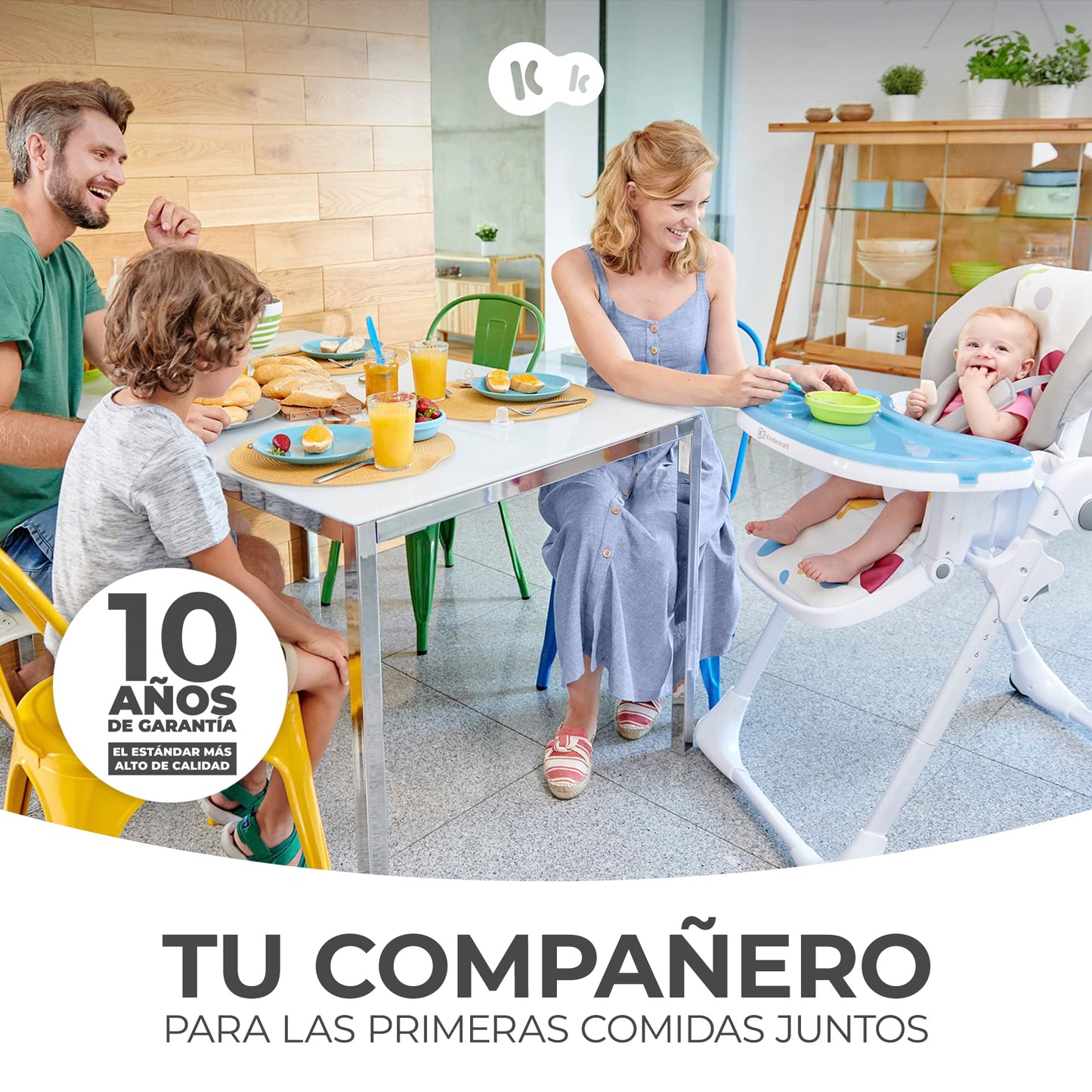 Trona bebé ajustable con bandeja y reposapiés, plegable, desde nacimiento hasta 15 kg, gris